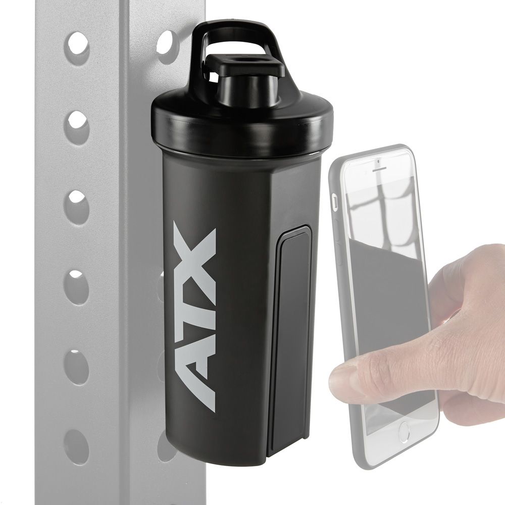 Shaker 1000 ml svart med magnetfeste forfra