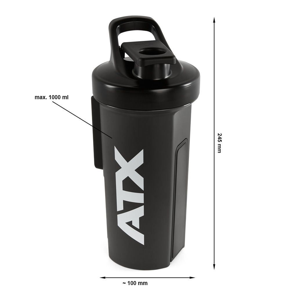 Oversikt av Shaker 1000 ml svart med magnetfeste