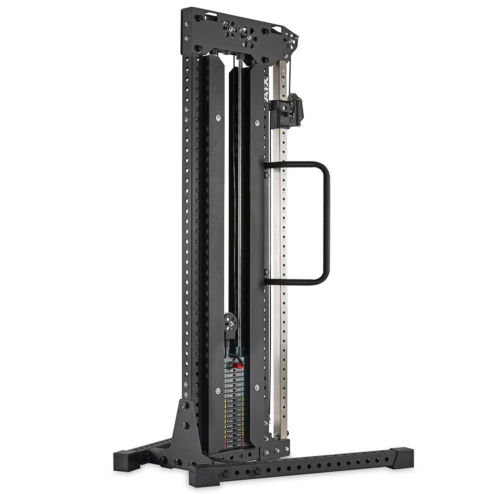 Detalj av vektstabel på Single Tower multitrekkstasjon 90 kg vektstabel, 229 cm