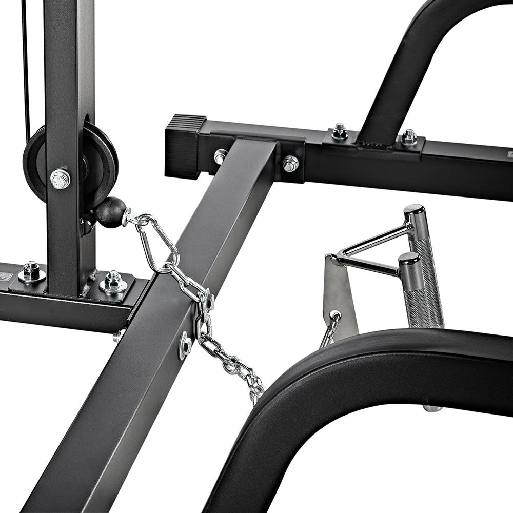 Visning av plate load system på Smith Machine med lat pulldown stasjon Plate Load 250 kg - ATX