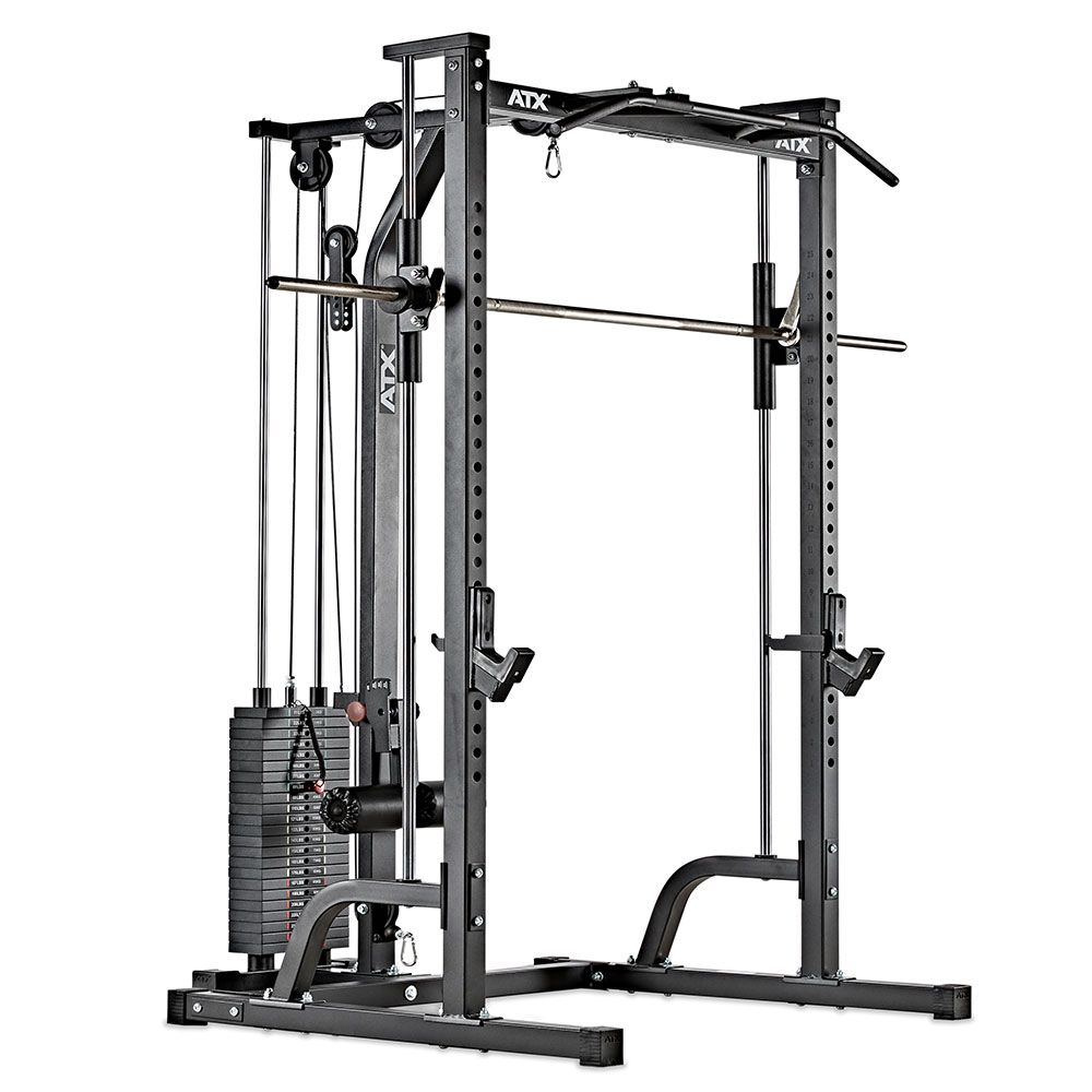 Smith Machine med lat pulldown 115 kg vektstabel bakside