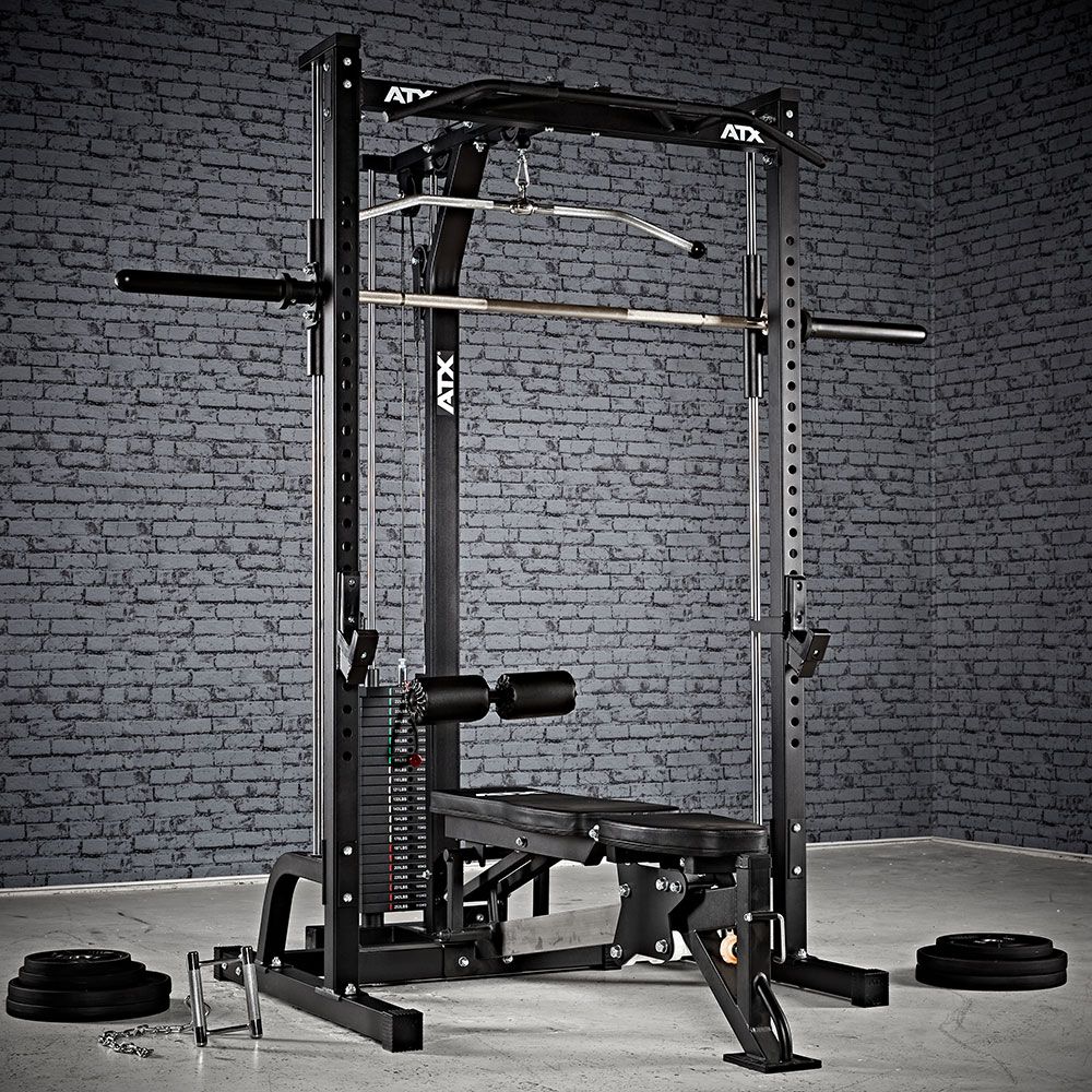 Smith Machine med lat pulldown 115 kg vektstabel nærbilde av lat pulldown-stang
