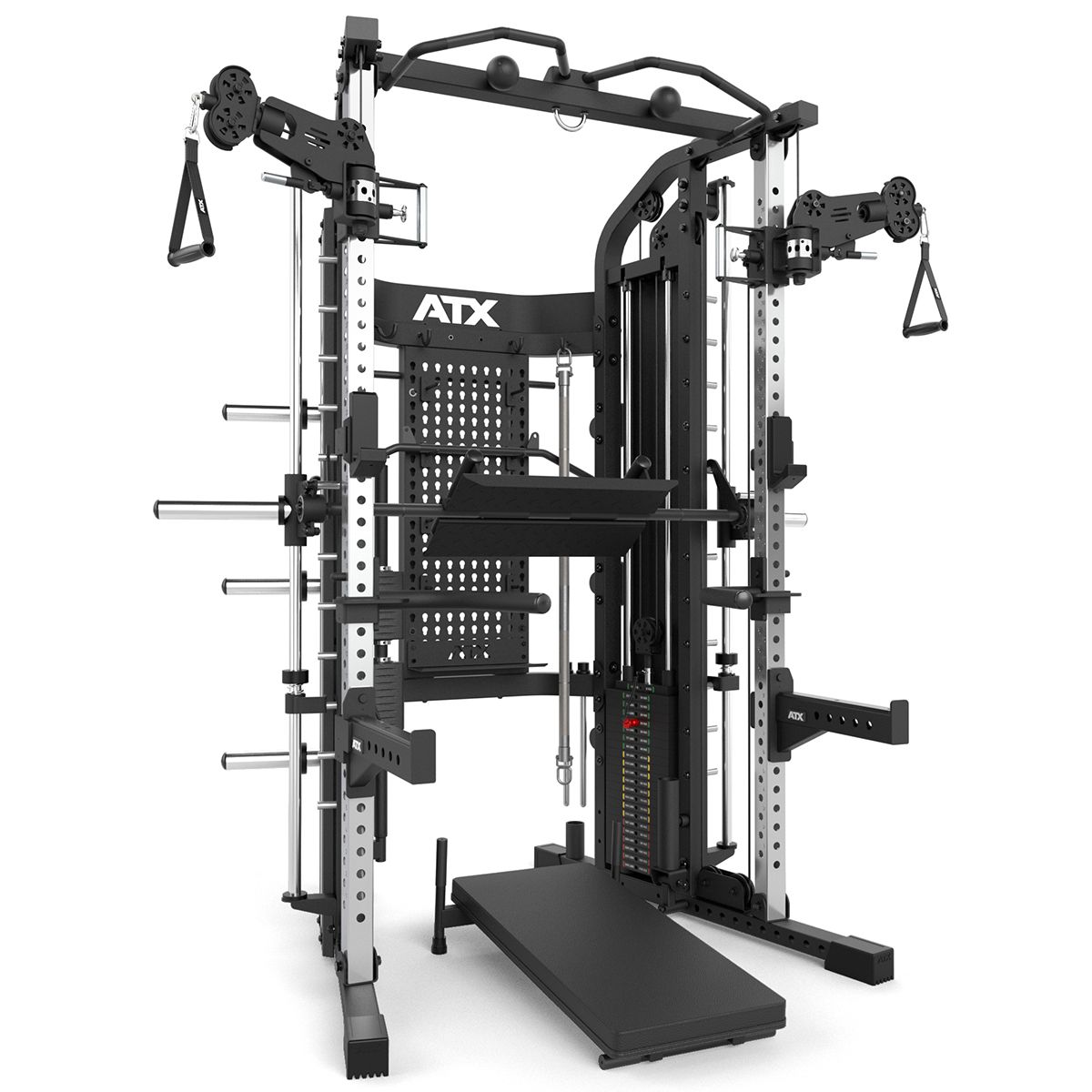 Smith Machine med lat pulldown-stasjon plate load justering