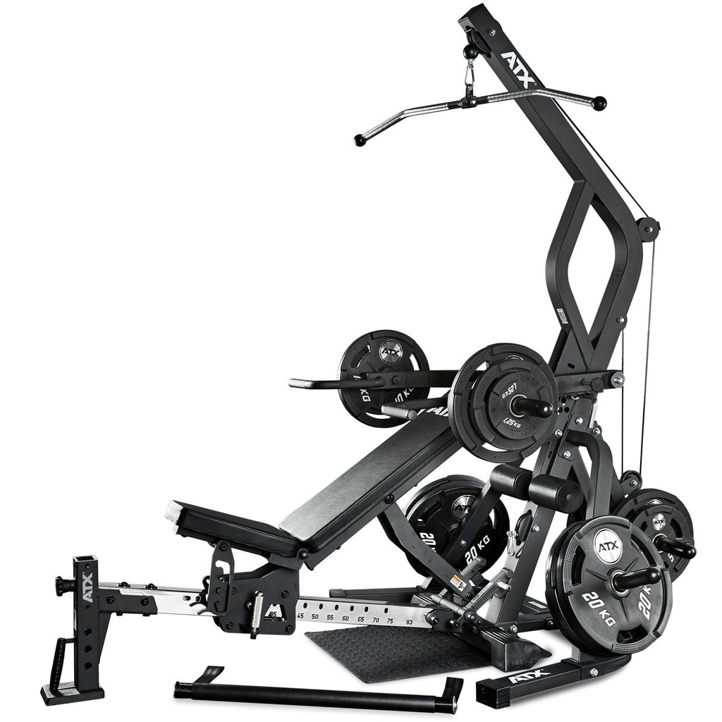 Smith Machine med lat pulldown-stasjon plate load bakside
