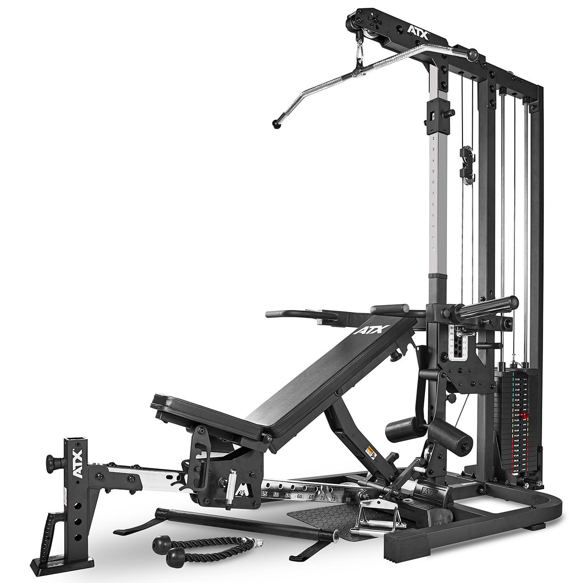 Smith Machine med lat pulldown-stasjon plate load montert