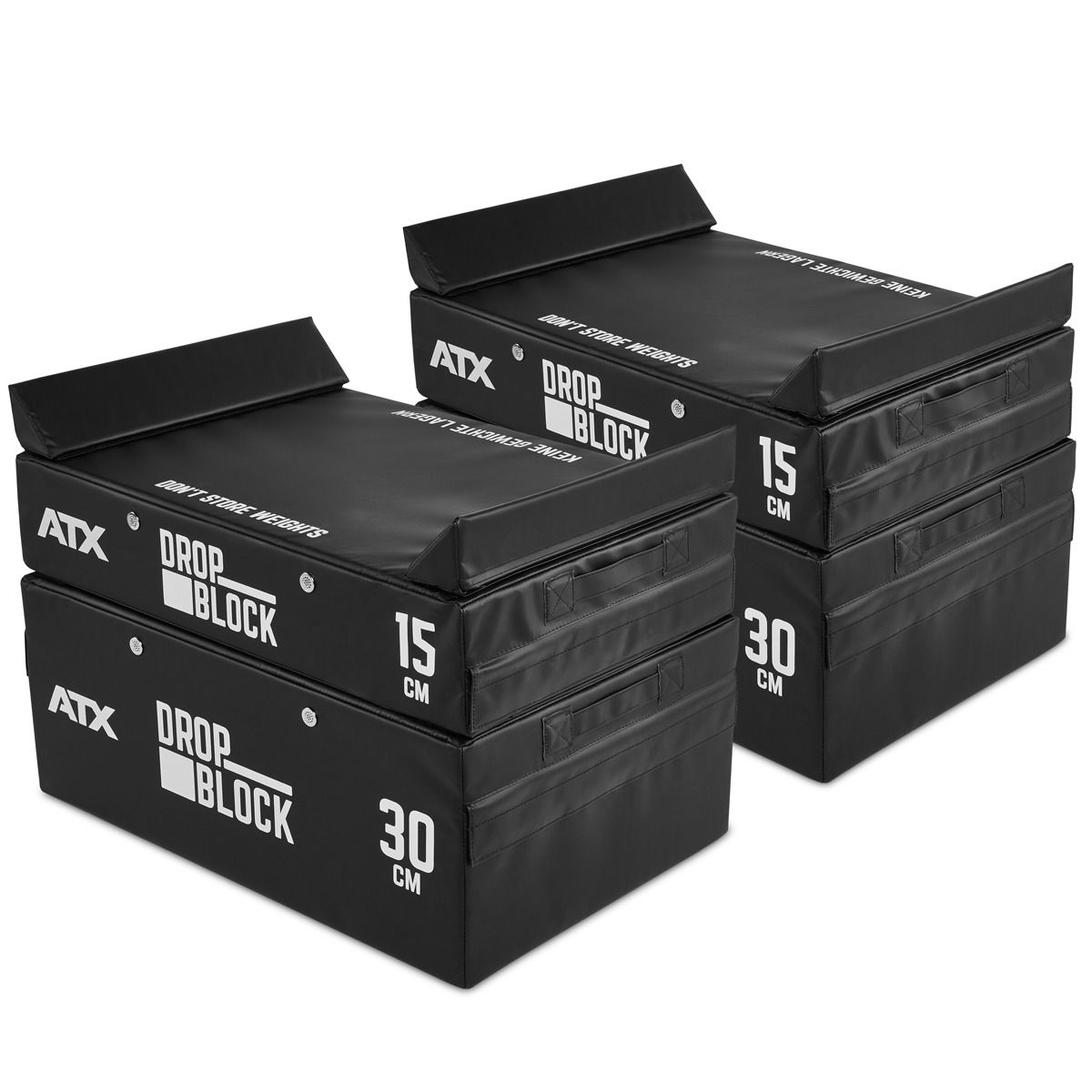 Soft Drop blokk-sett 75x50 cm maks 120 kg per blokk forfra