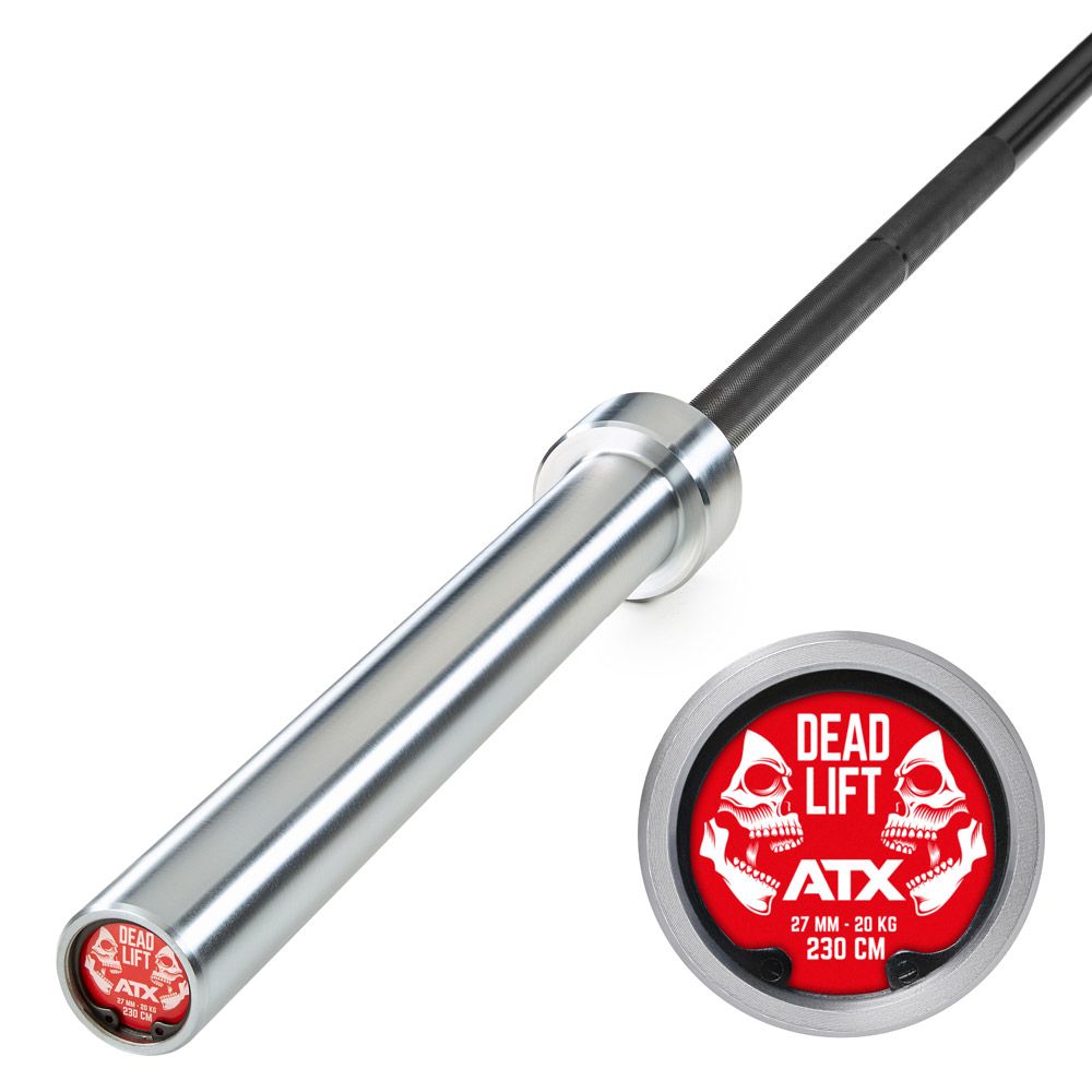 Special Deadlift Bar 230 cm Ø 27 mm 20 kg bronselager forfra