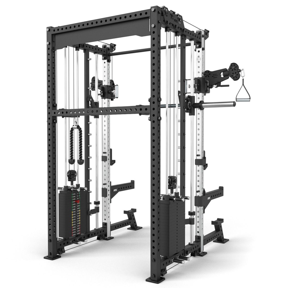 Spotter Arms på Rack med kabelstasjon og Smith Machine