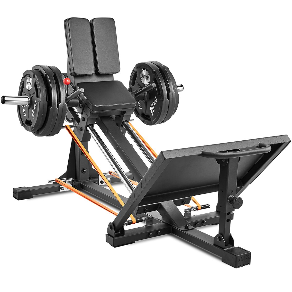 Squat og Hack Squat kombimaskin 140 kg belastning forfra