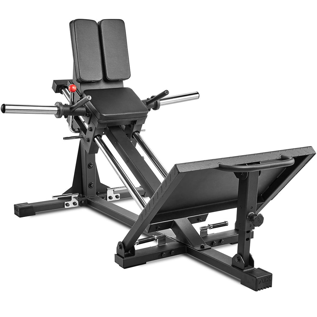 Squat og Hack Squat kombimaskin 140 kg belastning bakside