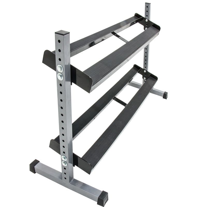 Stativ for håndvekter 2 nivåer 150 cm maks 400 kg bakside