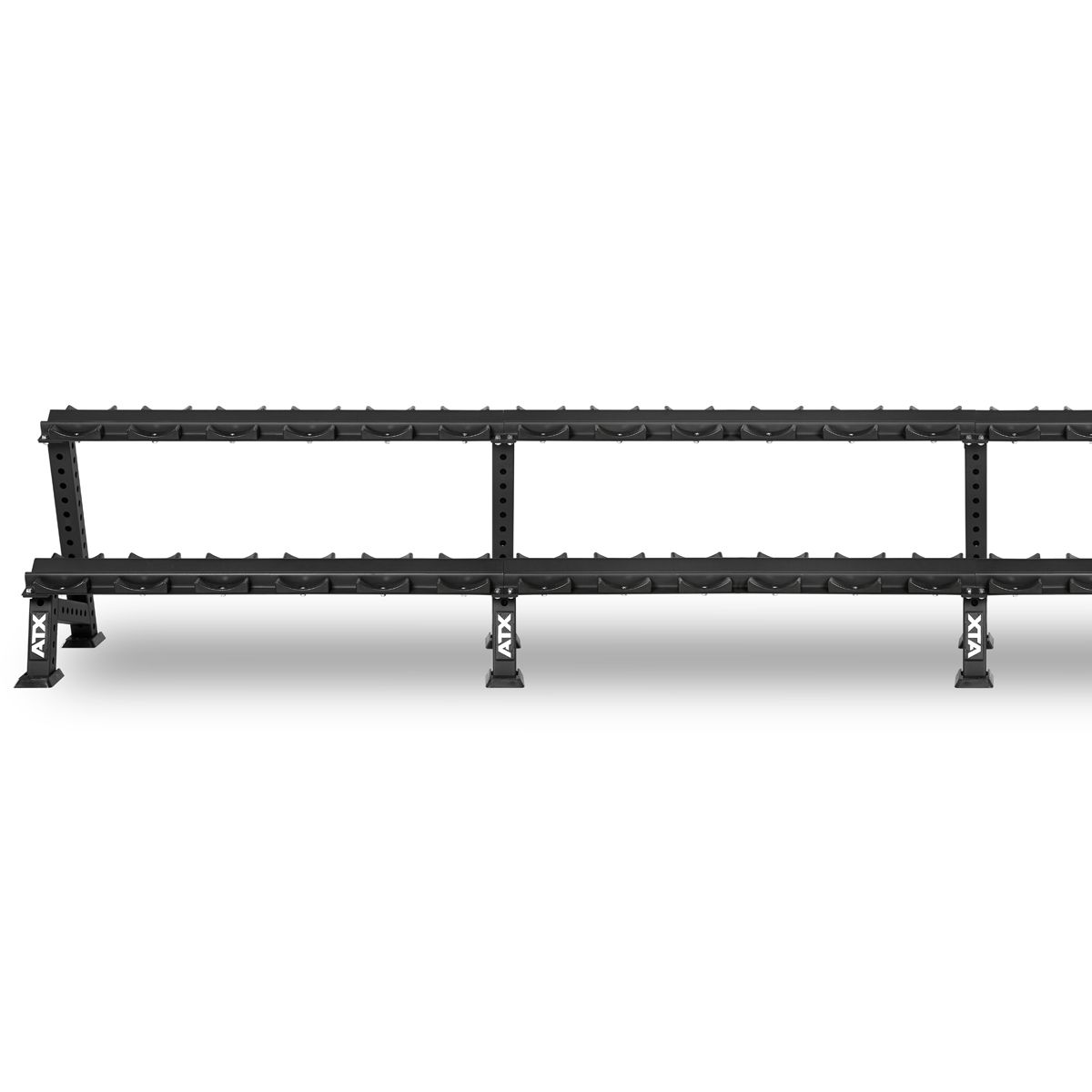 Stativ for håndvekter med halvskåler modulært 144x63x80 cm detalj av pulverlakk
