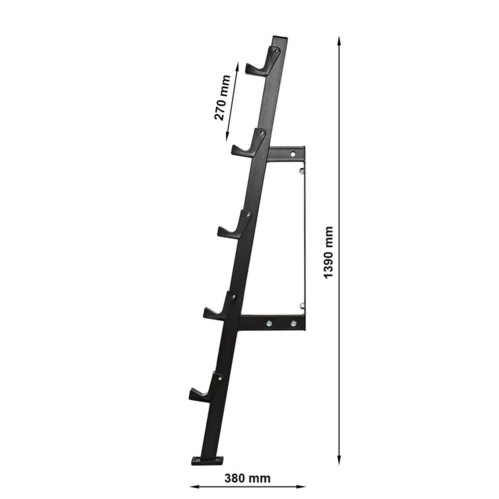 Stativ for vektstenger 5 plasser veggmontert 250 kg side