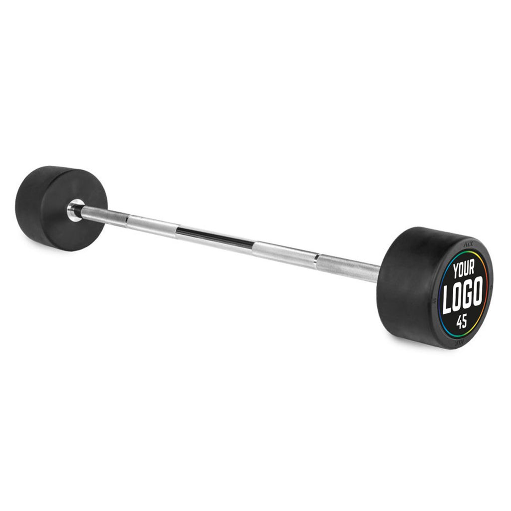 Straight bar gummi med kundelogo 30 kg 32 mm grep bakside