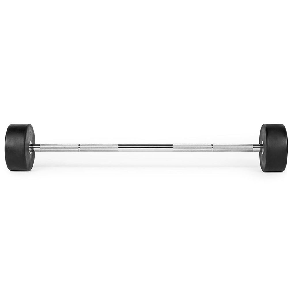 Straight bar rubber med kundelogo 35 kg gummi stål forfra
