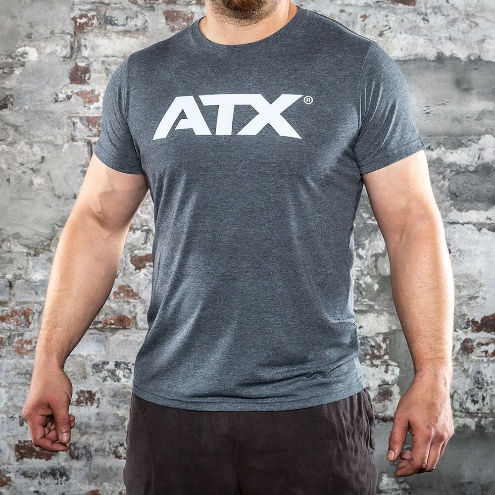 T-skjorte grå ATX Barbell Club størrelse M-XXL bakside