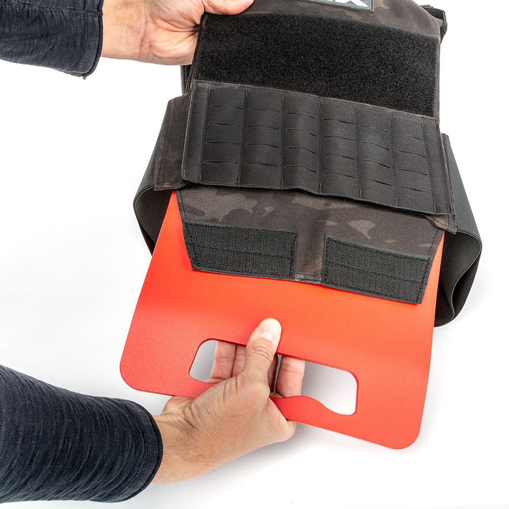 Tactical Weight Vest Plates pulverlakkert stål bakside