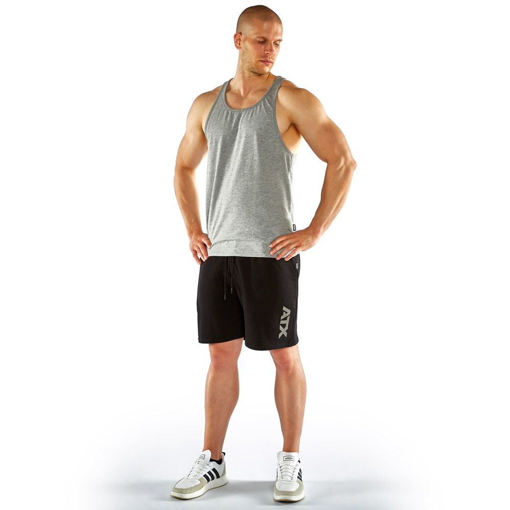 Tank top grå 100 % bomull str. S-XL ATX montert på modell