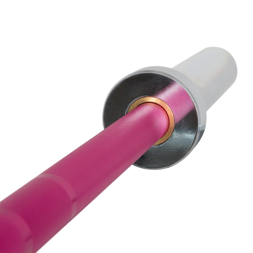Teknikk barbell aluminium 7,5 kg rosa 1830 mm 28 mm grep under trening