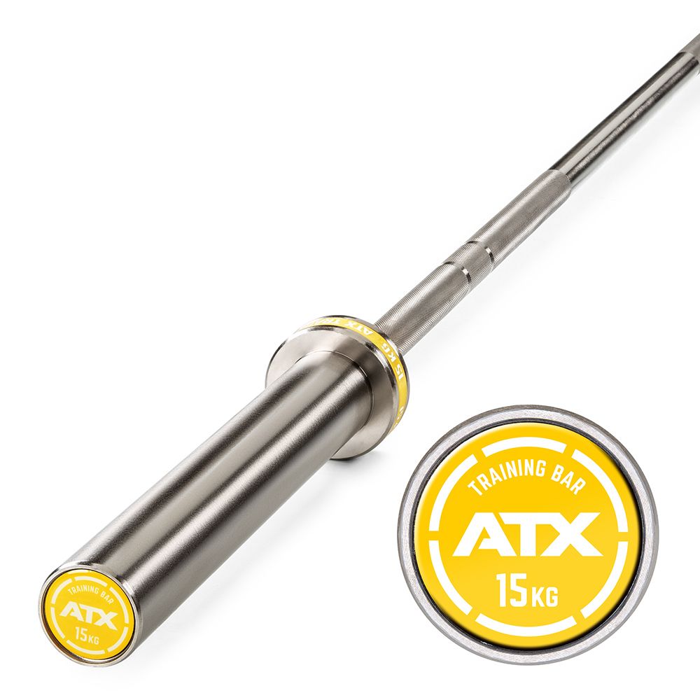 Training Bar vektstang 200 cm 15 kg 25 mm grep forfra