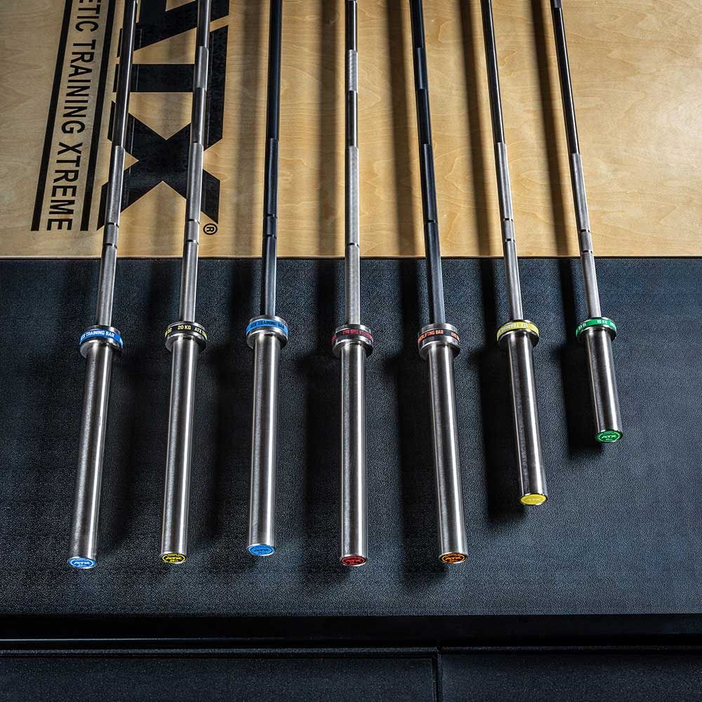 Sideprofil av Training Bar vektstang 200 cm 15 kg 25 mm grep