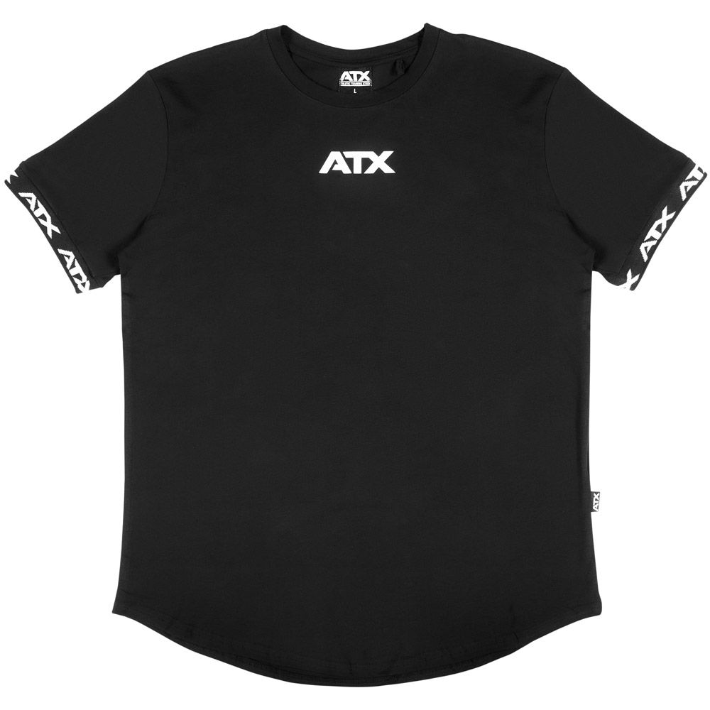 Trenings-t-skjorte 100 % bomull svart S–XL bakside