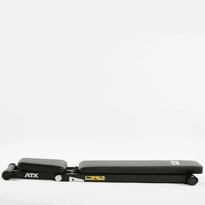 Treningsbenk sammenleggbar 8 justeringer 22 kg svart foldet sammen