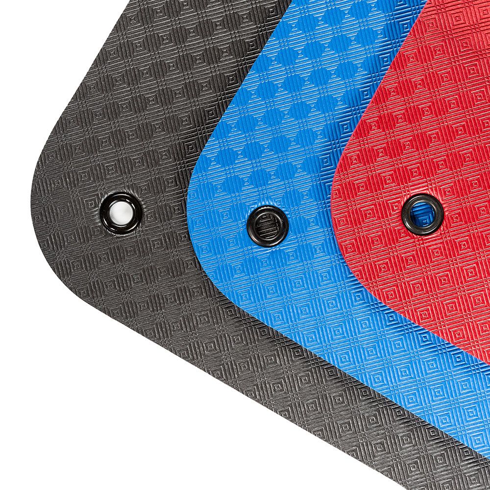 Treningsmatte svart 180 x 65 x 0,8 cm sklisikker overflate detalj