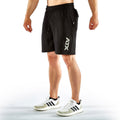 Treningsshorts svart 85 % bomull str. S-XL forfra