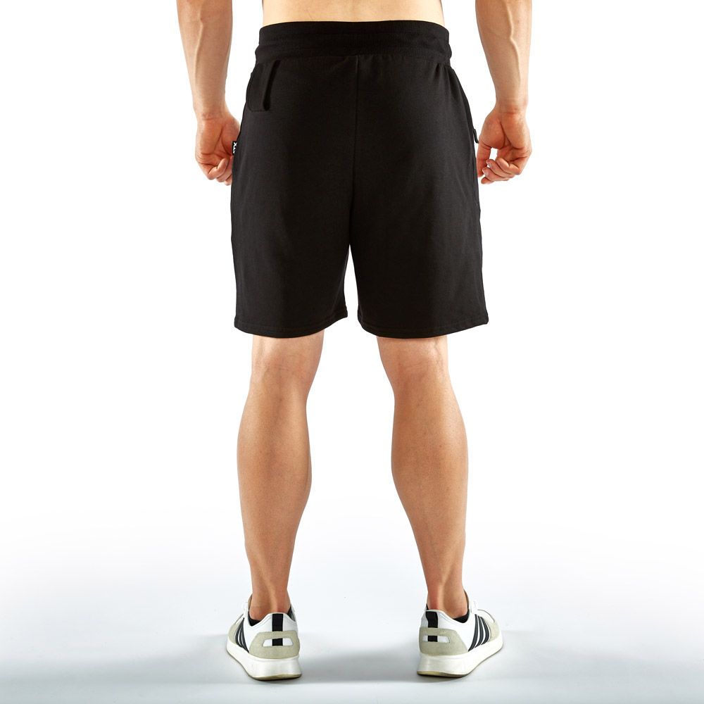 Nærbilde av ATX-logo på Treningsshorts svart 85 % bomull str. S-XL