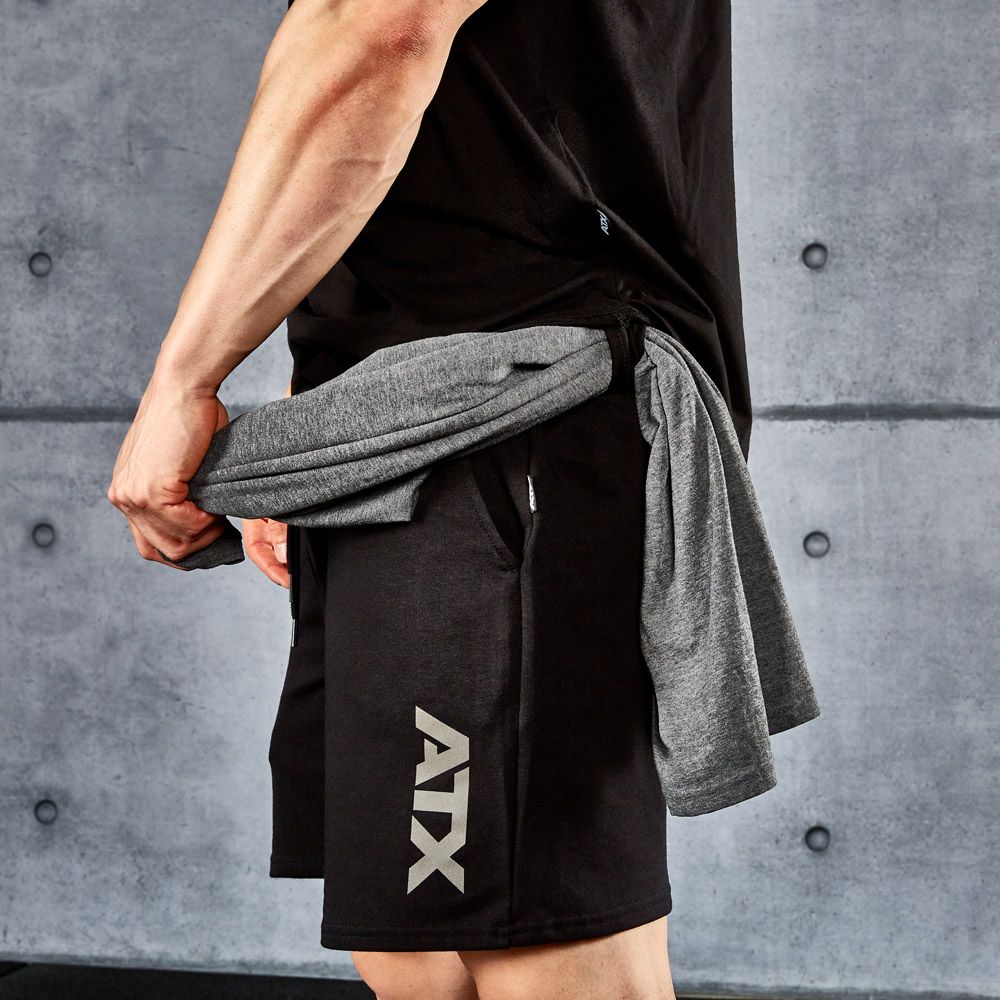 Oversikt over Treningsshorts svart 85 % bomull str. S-XL