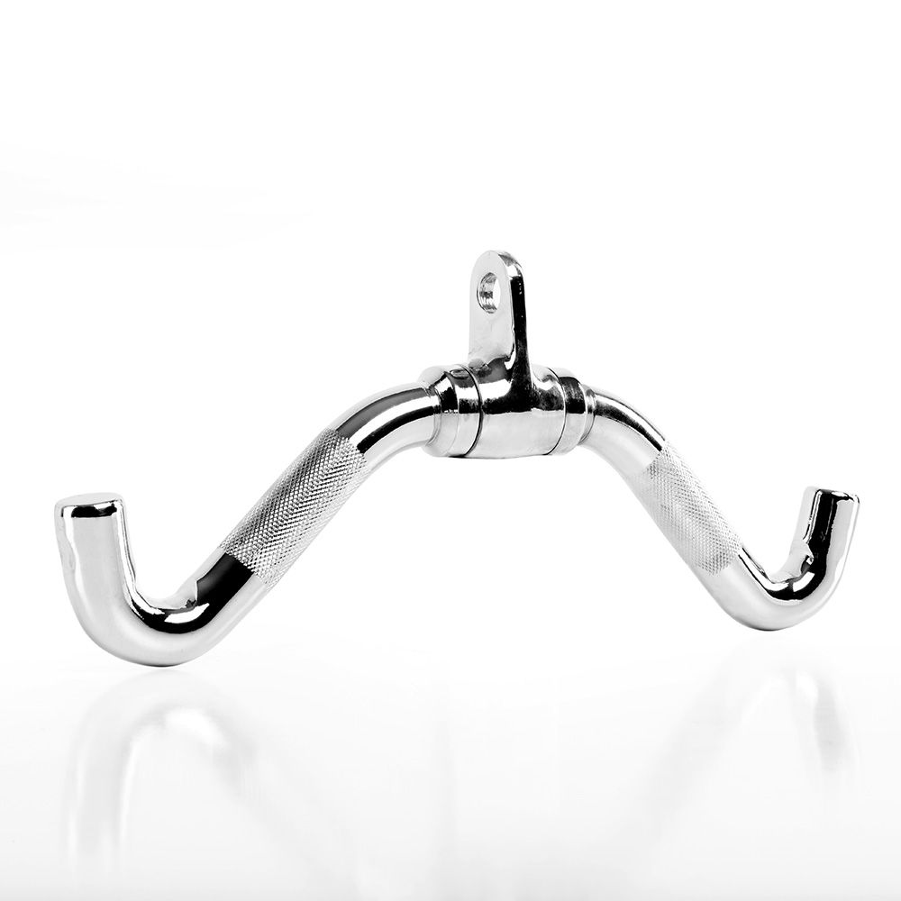 Triceps-/bicepsgrep forkrommet med svivel 38 cm forfra