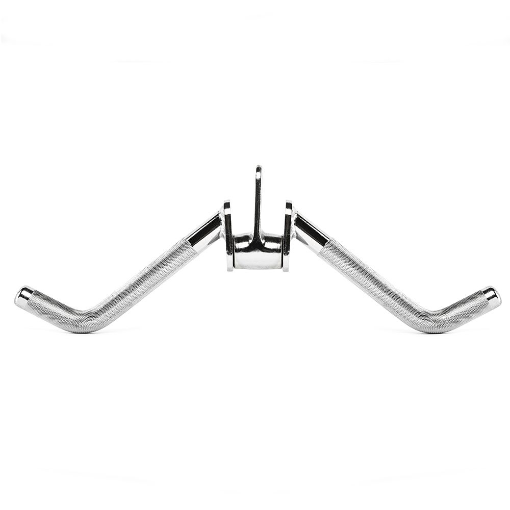 Triceps/curl-håndtak lett bøyd 50 cm forkrommet stål forfra