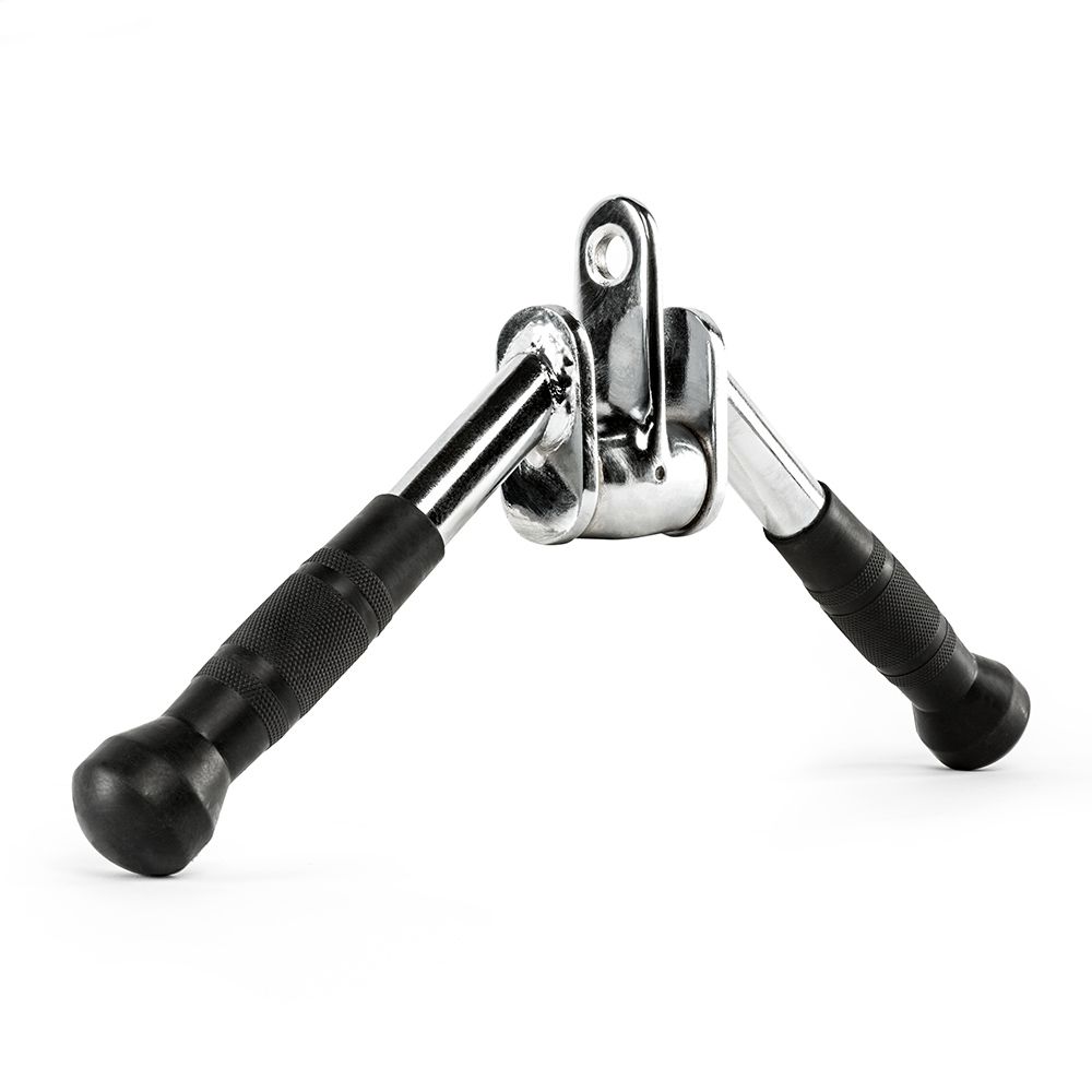 Tricepsgrep 45° med ergonomiske gummigrep forkrommet bakside