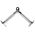 Tricepshåndtak V-form massivt stål 28 cm forkrommet forfra
