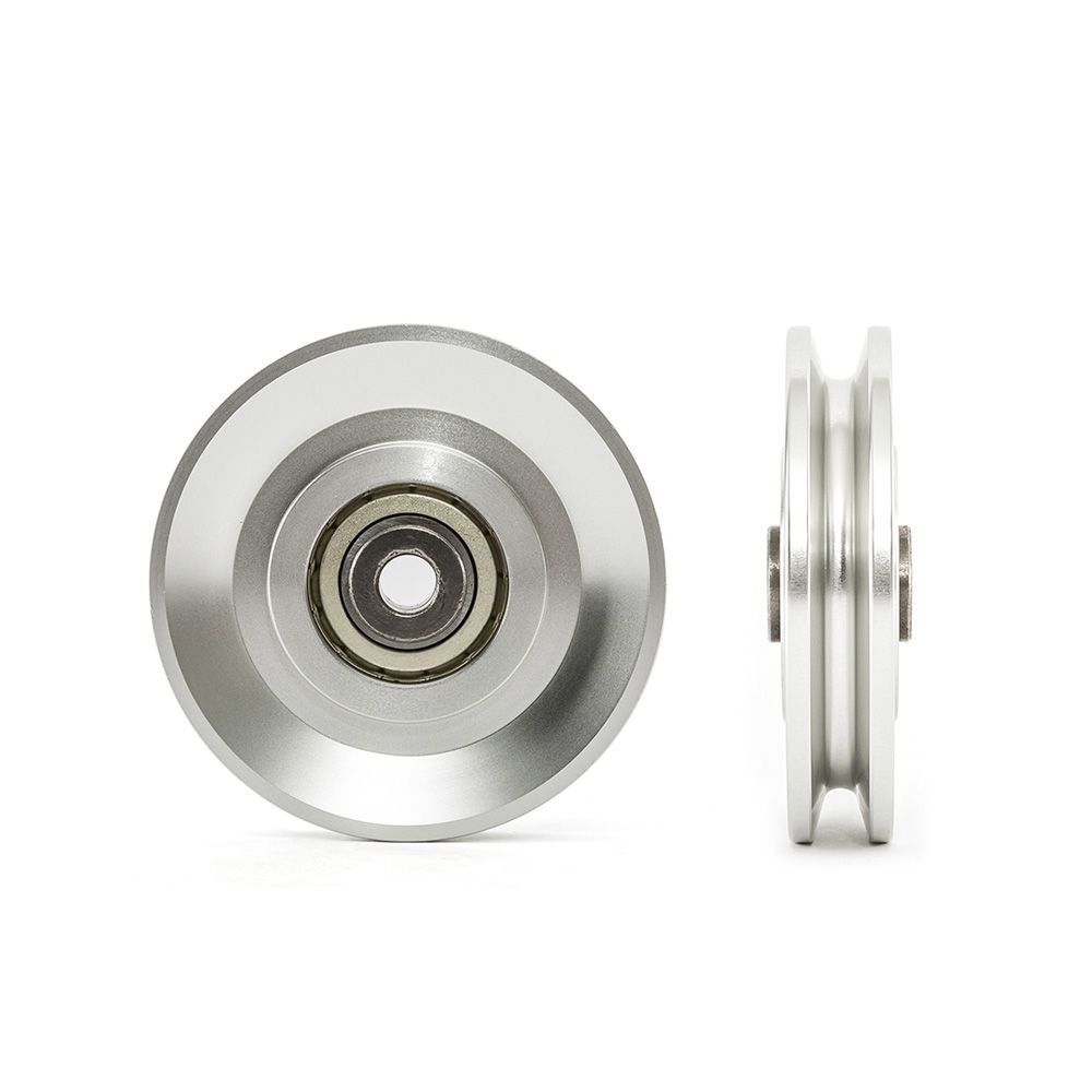 Montert Trinsehjul aluminium Ø 90 mm 220 kg kapasitet i system
