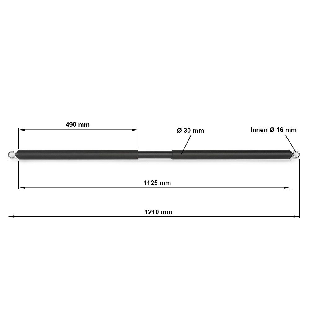 Universal cross bar med øyer 1210 mm gripediameter 30 mm komplett produkt