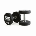 Uretan dumbbell 12,5 kg helstål med kromgrep 32 mm forfra