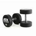 Uretan dumbbell 20 kg helstål med kromgrep 32 mm forfra