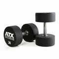 Uretan dumbbell 30 kg helstål med kromgrep 32 mm forfra