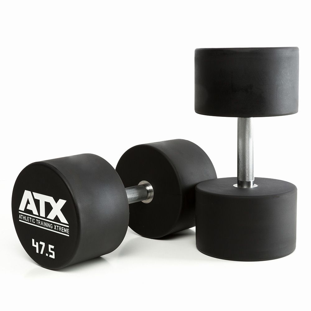 Uretan dumbbell 47,5 kg helstål med 32 mm grep forfra