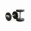 Uretan dumbbell 5 kg helstål med kromgrep 32 mm forfra