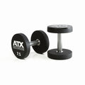 Uretan dumbbell 7,5 kg helstål med kromgrep 32 mm forfra