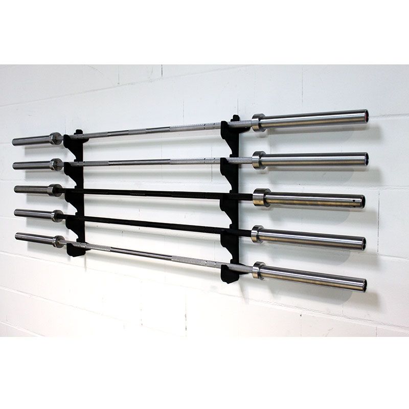 Veggfeste for stenger Gun Rack for 5 stenger bakside