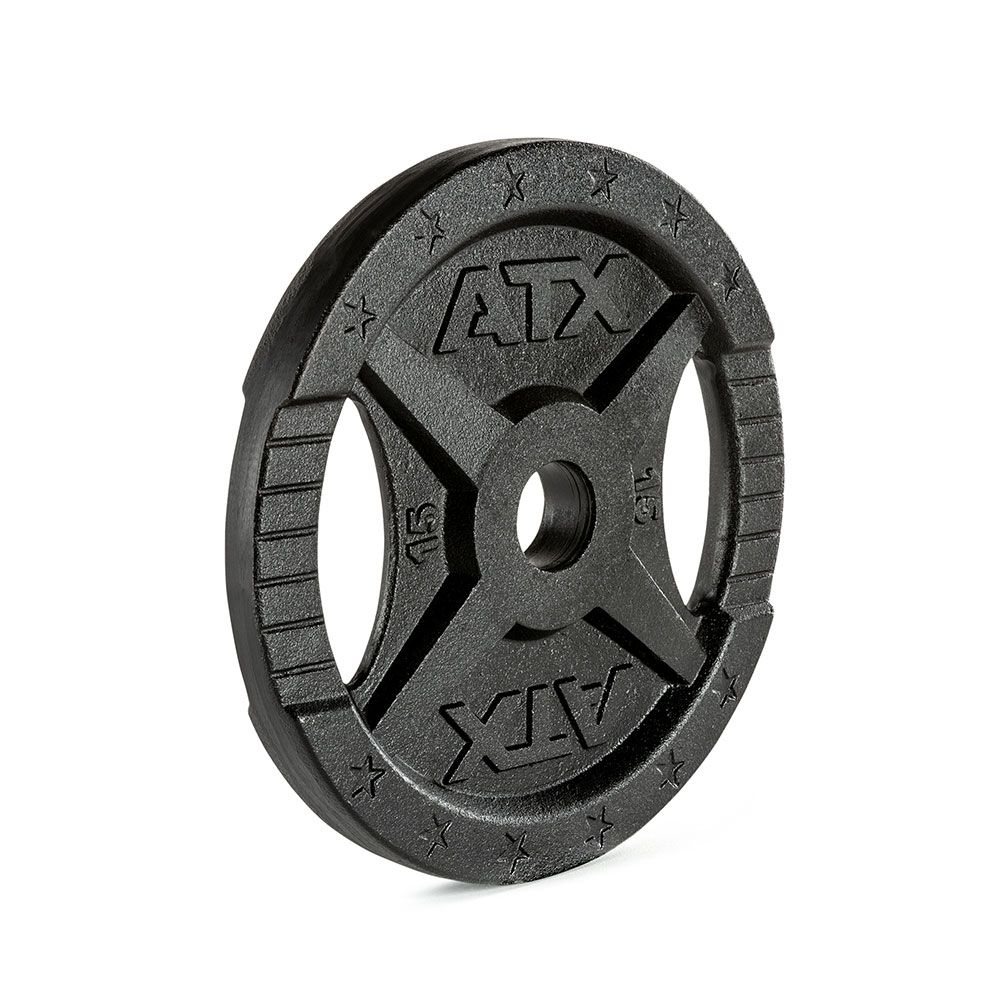 Vektskive 2 Grip støpejern 50 mm 15 kg forfra