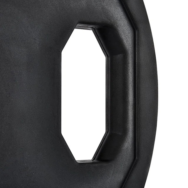 Vektskive 50 mm gripper plate gummi 20 kg sett fra toppen