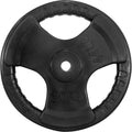Vektskive med grep gummi 30 mm svart 20,0 kg forfra