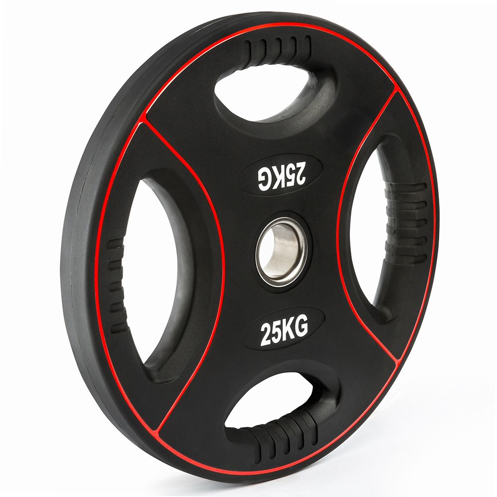 Vektskive polyuretan 4-grep 50 mm 25 kg forfra
