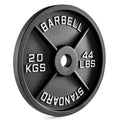 Vektskive i støpejern 50 mm 20 kg forfra