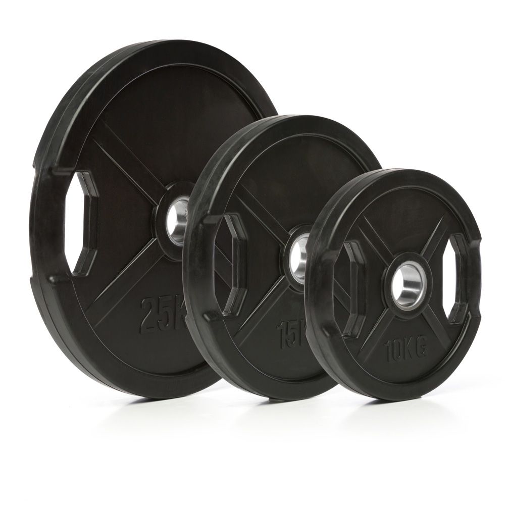 Montert Vektskivepakke 125 kg gummi gripper 50 mm på stang